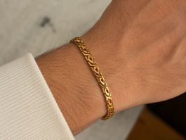 Männerarmband Edelstahl vergoldet wasserfest Y2K-Style