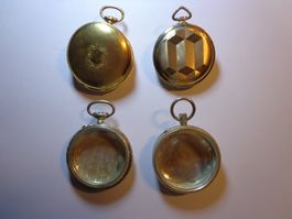 Taschenuhr Schalen vergoldet, Lot