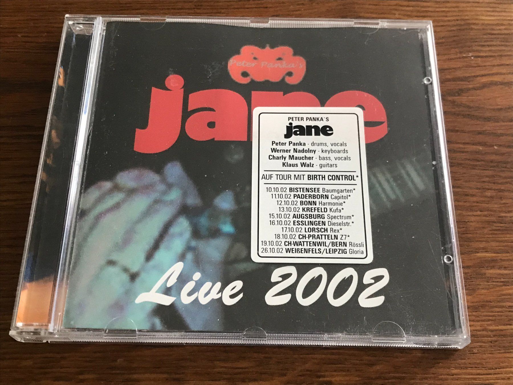 CD: PETER PANKAS JANE -  LIVE 2002 - Krautrock/Prog Rock – Usato da Buchs AG venduto da Archie