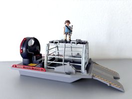 Playmobil Propellerboot Airboat mit Käfig Boot Heckklappe