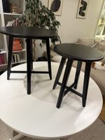 Lot de 2 tables d'appoint noires Ikea