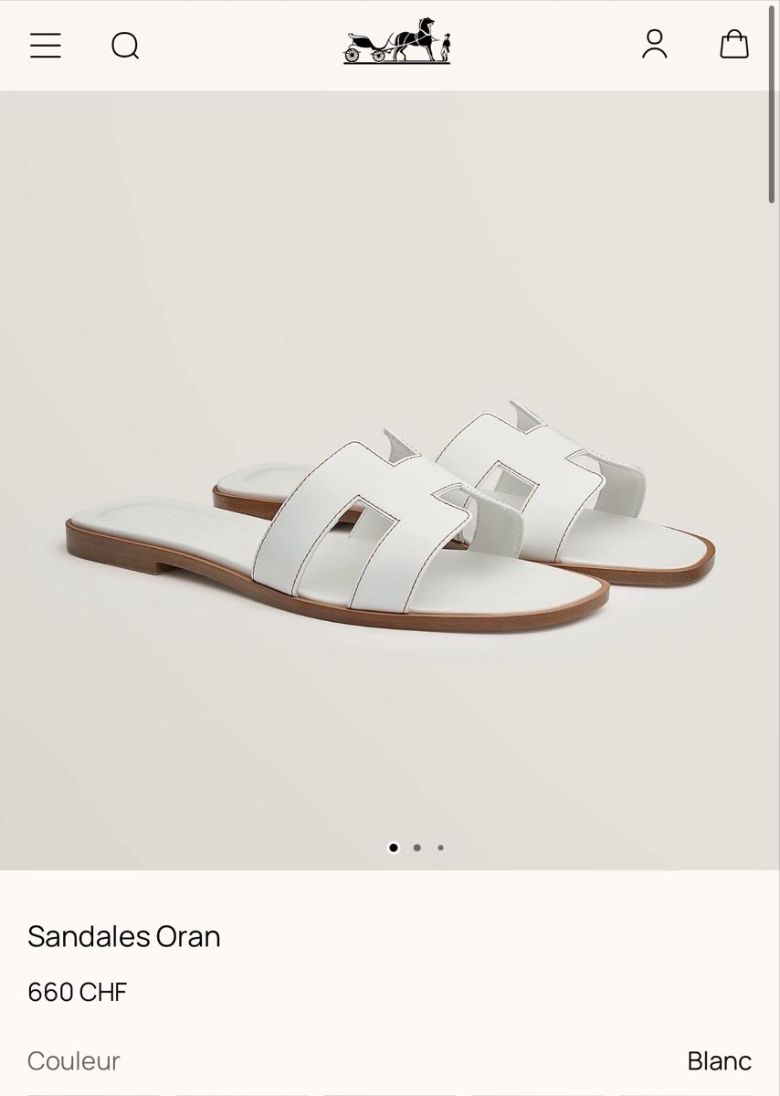 Hermès Scarpe da donna: New Hermès Oran Sandals; White Size 39 – Nuovo e nell'imballaggio originale da Nyon venduto da My_wardrobe