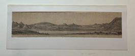 Bodensee Panorama von Rorschach Lithografie von Elmiger