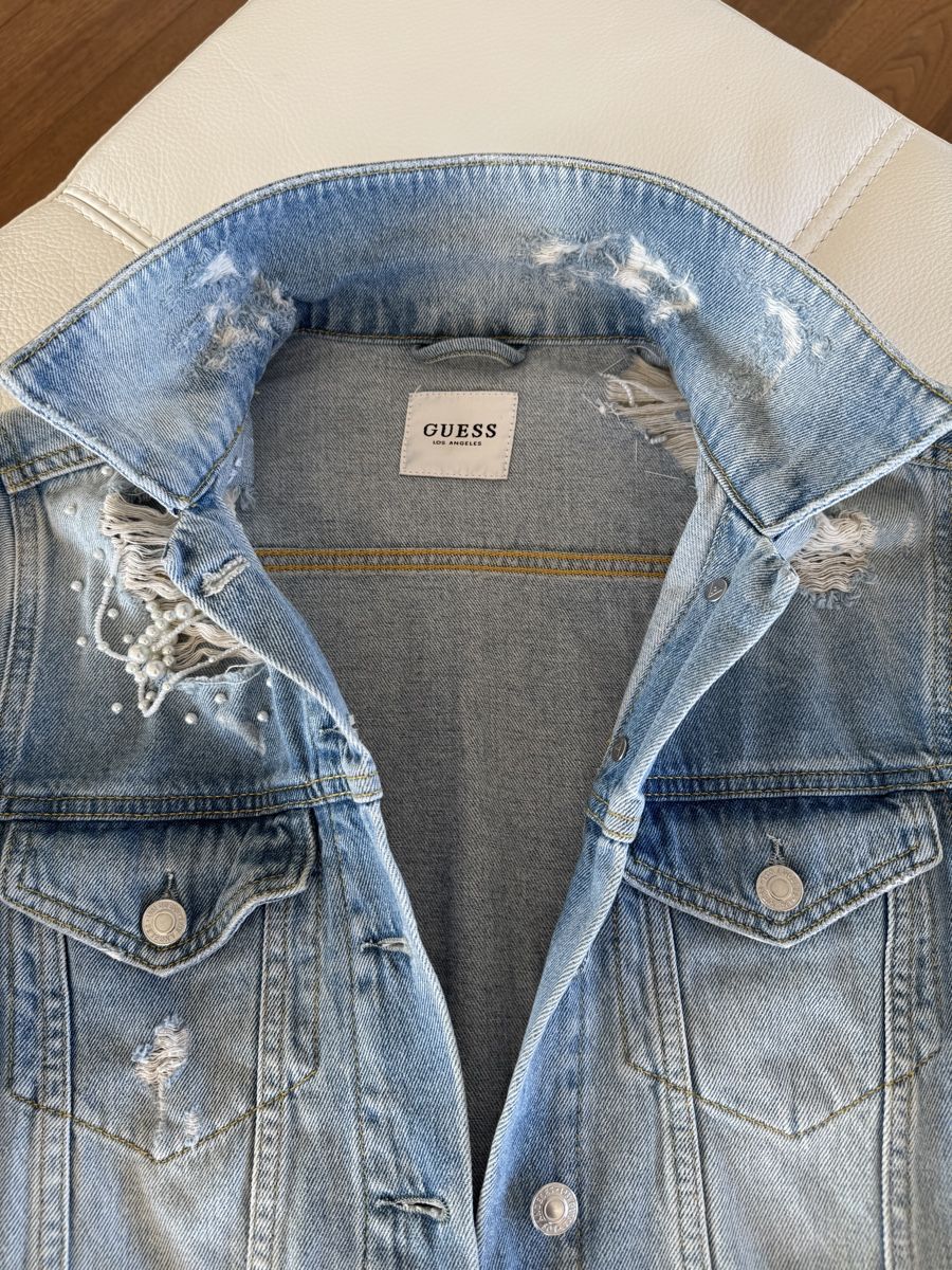 Guess Jacken: GUESS Denim Jacket With Pearls, Size XS – Neu (gemäss Beschreibung) aus Forch von ele_9gsf 3