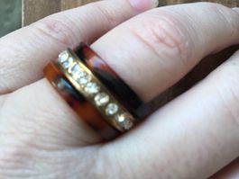 Bague 3 anneaux fantaisie 50/51
