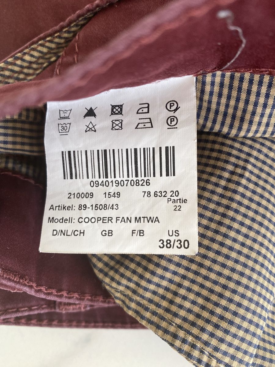 Brax Pantaloni: Brax COOPER FAN US 38/30 bordeaux, – Usato da Zürich venduto da DidierTG 4