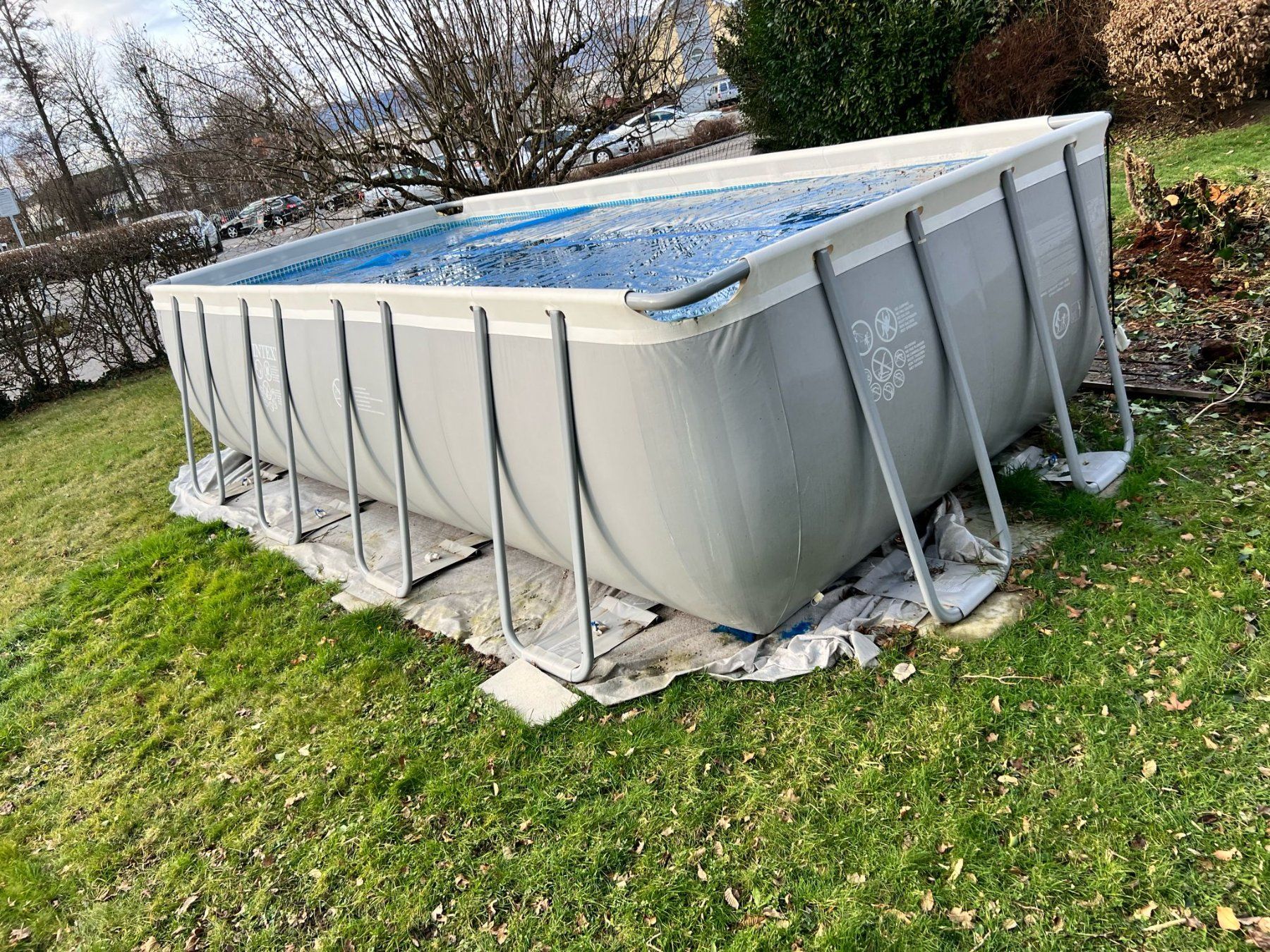 Schwimmbad: Frame Rectangular Pool Set - Grösse 488x244x107cm – Gebraucht aus Gerlafingen von