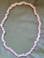 Rosenquarz-Kette, Halskette, Edelsteinkette, neuwertig!