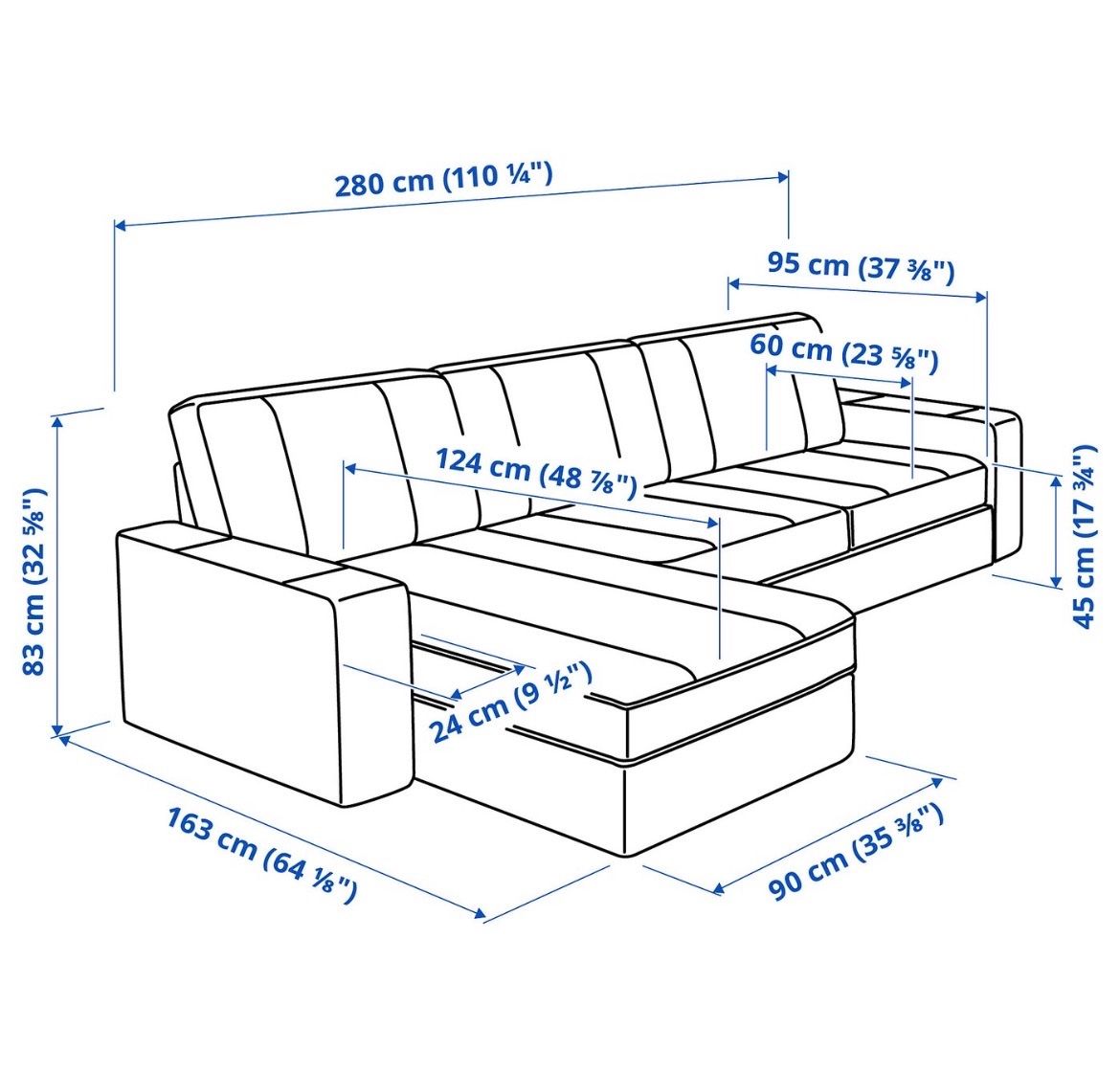 Ikea Divani: 3er Sofa (Kivik / IKEA) inkl. Hocker – Usato da Stäfa venduto da Rapha2713 1