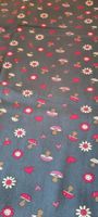 Jersey Stoff violett meliert mit Pilzen 114x50cm