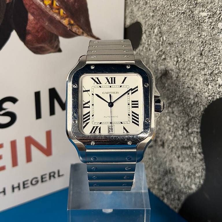 Orologi: Cartier Santos L White WSSA0018 – Usato da Genève venduto da minty.watches