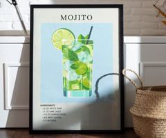 Mojito Poster Leinwandbild 40x60cm NEU (Rahmenlos)