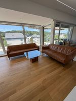 Echtes Ledersofa Set 3er und 2er