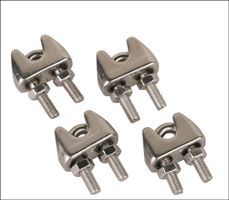 4 Stk. Drahtseilklemmen INOX 3 mm. Kostenfreie Zustellung!