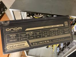 Mining Chassis / Crypto Miner / Onda 1850 Watt 80 Plus Gold