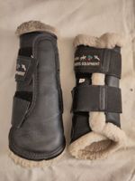 Gamaschen HKM Sport Equipment–Hartschale mit Lammfell - Gr M