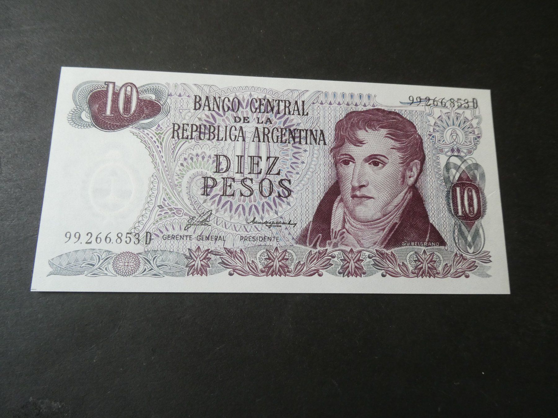 Banconote: Argentinien, 10 Pesos -   ungefaltet – Usato da Hinterforst venduto da Rohusri