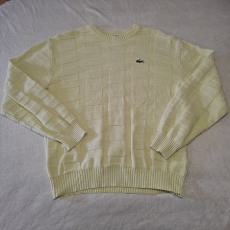 Lacoste  vintage Pull  100% Coton – Made in France S
