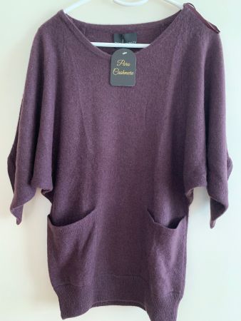 CYNTHIA ROWLEY 100% Cashmere Pullover lila  NEU