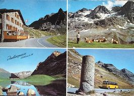 JULIERPASS Stempel Berghaus - Fam. P. Fasler-Jaun - Postauto