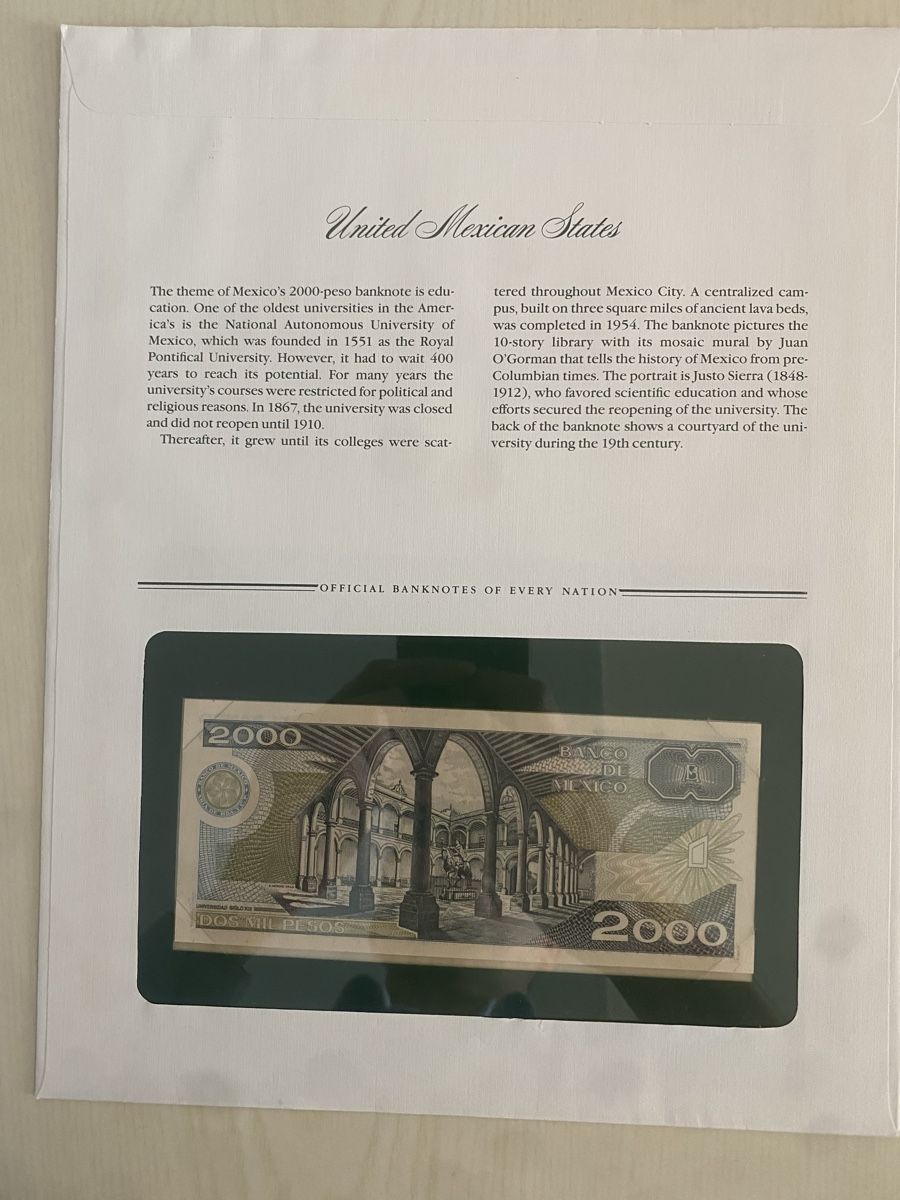 Banconote: Banknotenbrief Mexico – Nuovo (secondo la descrizione) da Muralto venduto da Alex1912 1