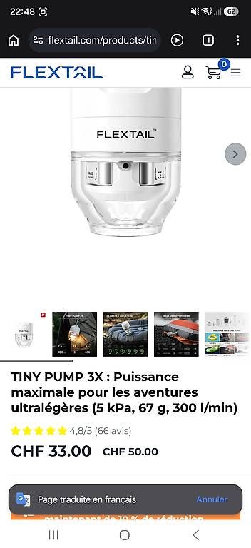 Pompe & Parti di ricambio: Pompe Flextail Tiny Pump 3X neuve 300 L/min – Nuovo e nell'imballaggio originale da Champagne venduto da mar_yp55 1
