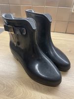 Damen Regen Stiefeletten schwarz, Grösse 38
