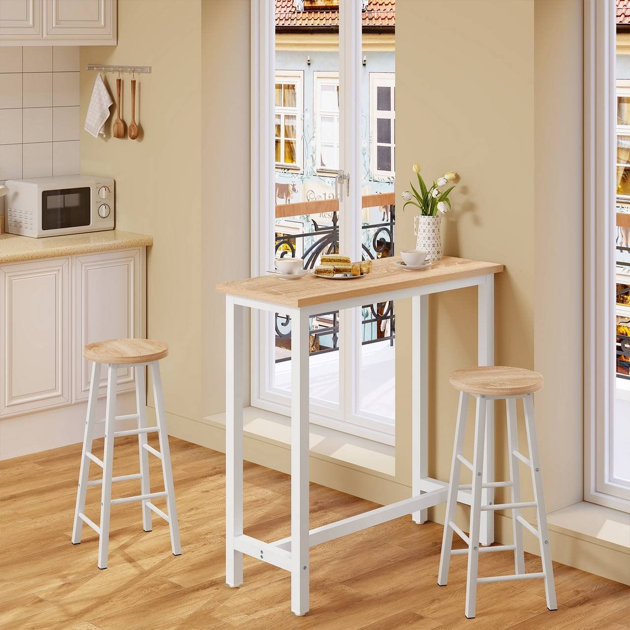 Tavoli: Bartisch Esstisch Bistrotisch Stehtisch Eiche Hell Weiss – Nuovo e nell'imballaggio originale da Kreuzlingen venduto da DealBlitz 8