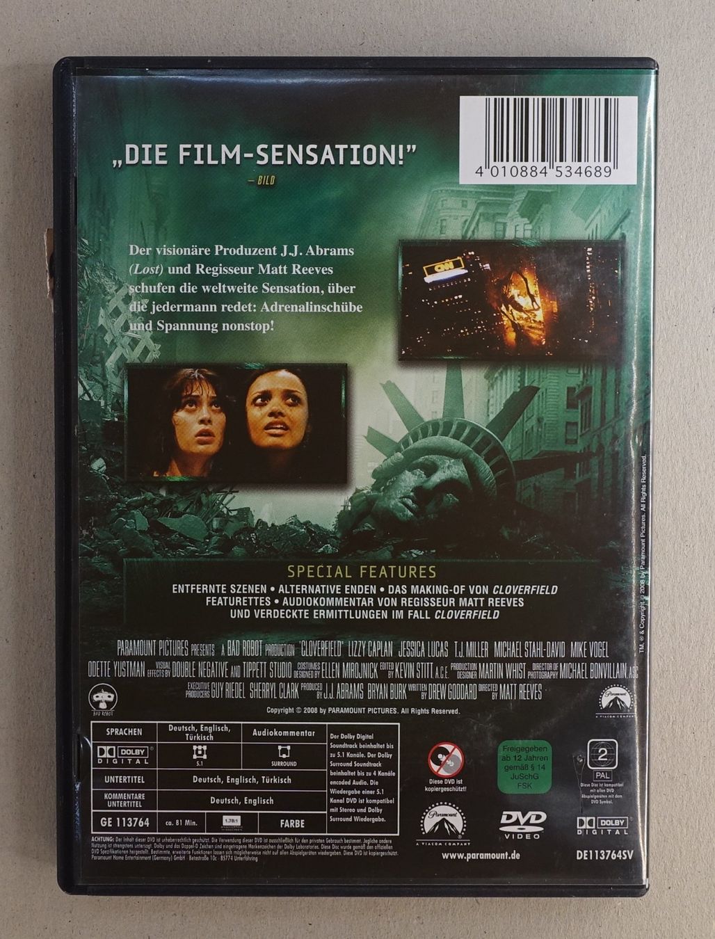 Tous les DVDs: Cloverfield – D'occasion à Sessa par fraenklishop 1