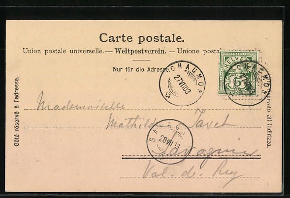Cartoline postali: Chaumont, Restaurant du grand Chaumont – Usato da Berlin venduto da bartko-reher 1