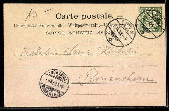 Cartoline postali: AK Thun, Die Burg, 1901 – Usato da Berlin venduto da bartko-reher 1