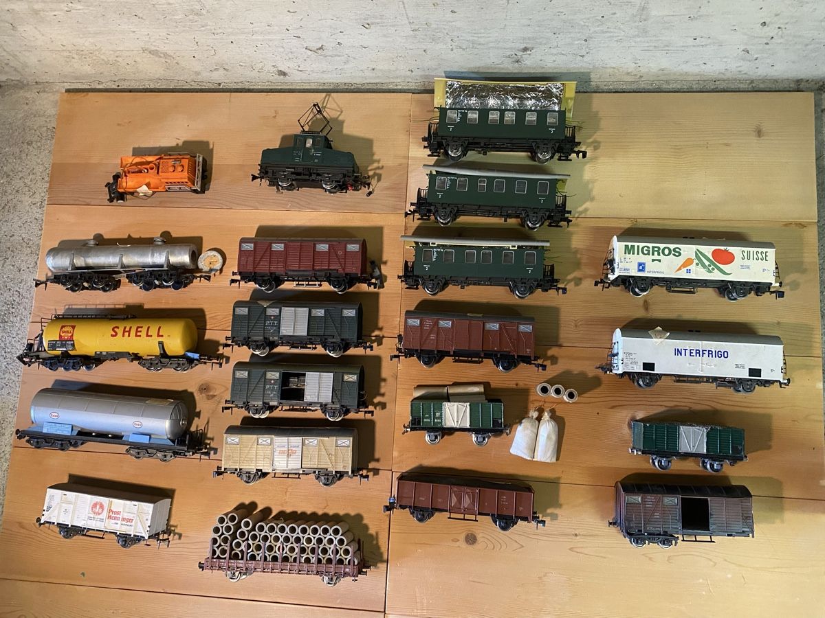 Modellini di ferrovie: Eisenbahnwaggons Spur H0 – Difettoso da Biel-Benken BL venduto da lau_7h7y