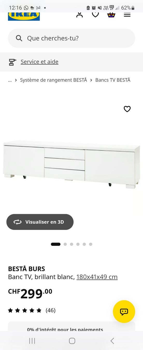Ikea Meubles TV: Meuble TV Ikea Besta – D'occasion à Granges-Paccot par Cecile76 1