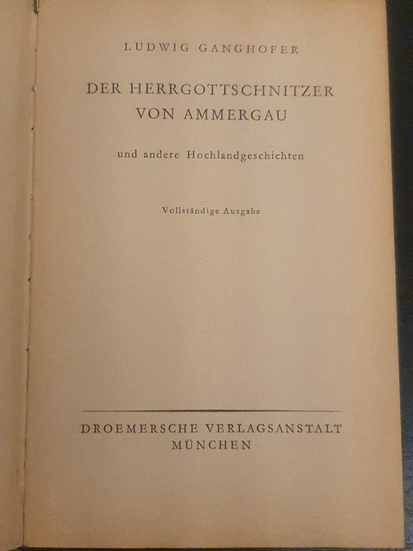 Bücher: Der Herrgottschnitzer von Ammergau – Gebraucht aus Langnau am Albis von jer_pm72 2