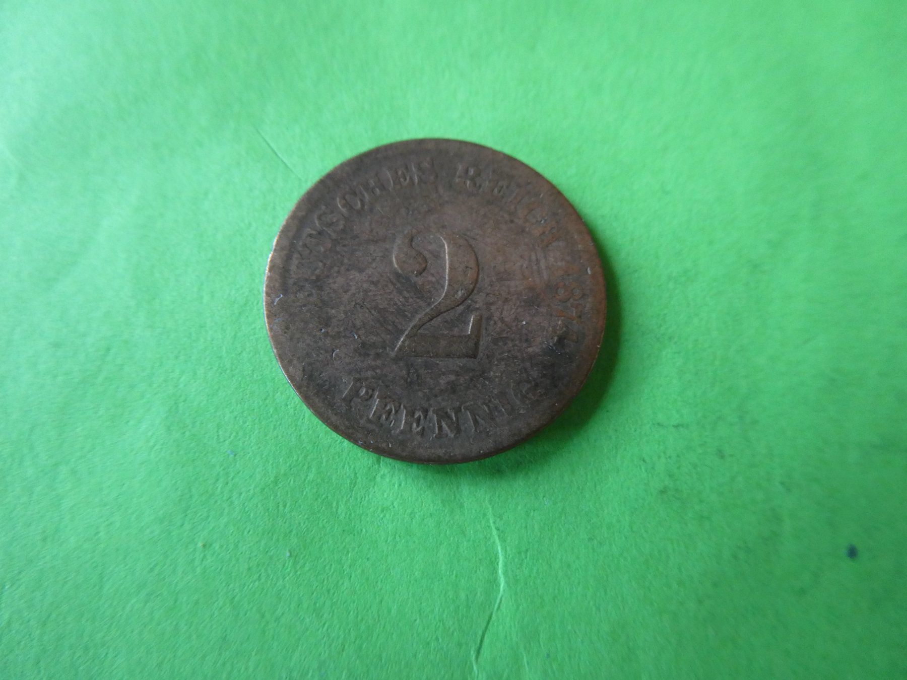 Tutti le monete: Dt. Reich 1874 C, 2 Pfennig – Usato da Hinterforst venduto da Rohusri