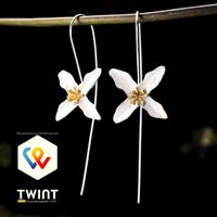 📌 Blumenohrringe / Boucles d'Oreilles Fleurs - Silberfarbig
