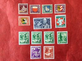 Restlot Pro Juventute mit Falz 1916, 1917, 1927, 1930, 1932
