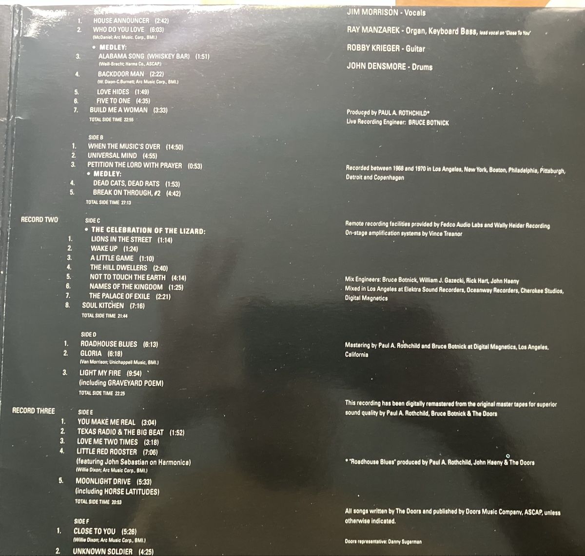 Schallplatten: The Doors In Concert Vinyl 3xLP – Gebraucht aus Basel von Gholb 1