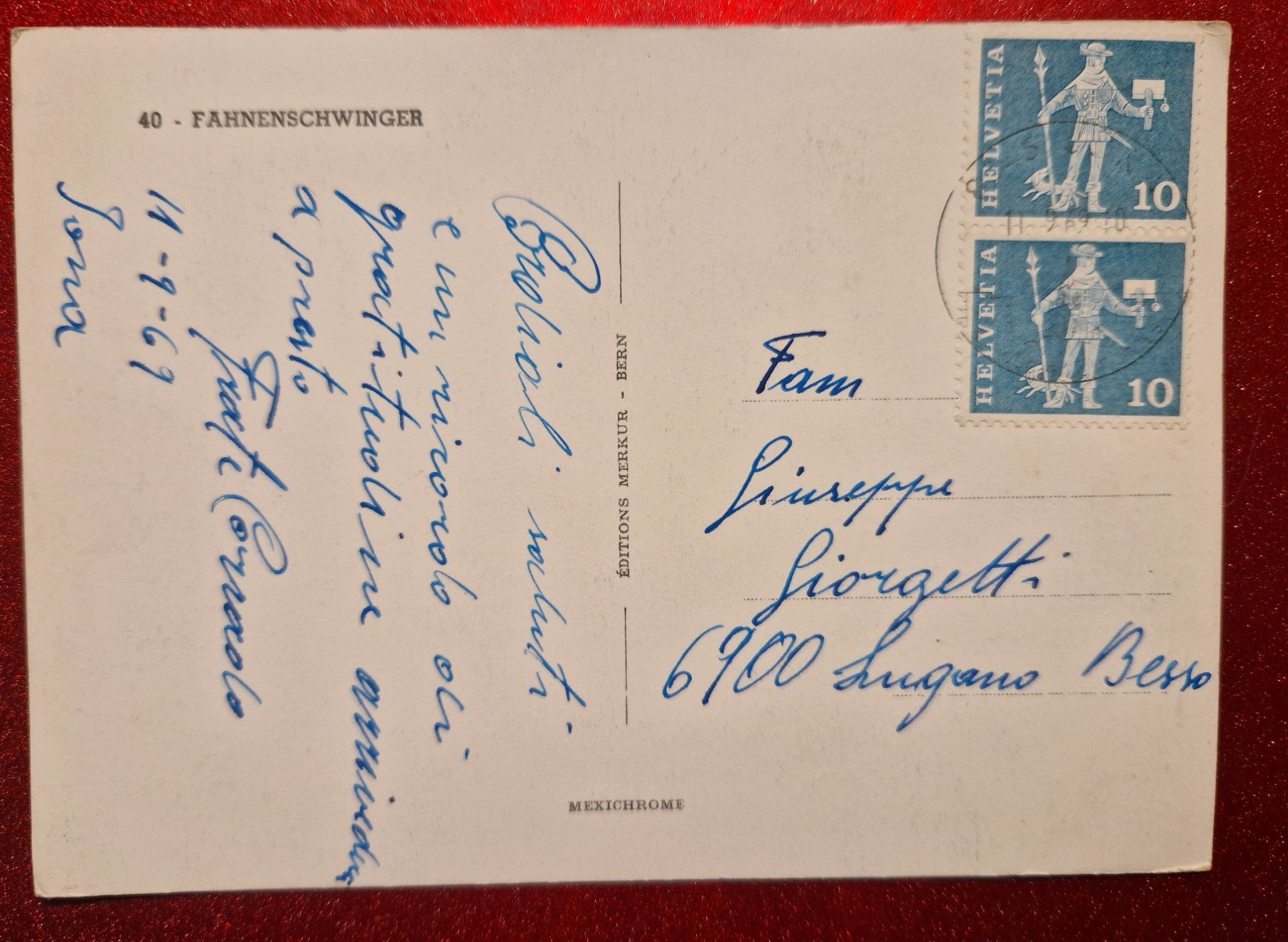 Cartoline postali: Fahnenschwinger 1969 – Usato da Melchnau venduto da Arthurius 1