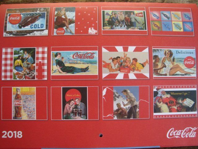Coca-Cola Calendari: Calendrier Coca-Cola 2018 – Nuovo (secondo la descrizione) da Fribourg venduto da ruswil007 1