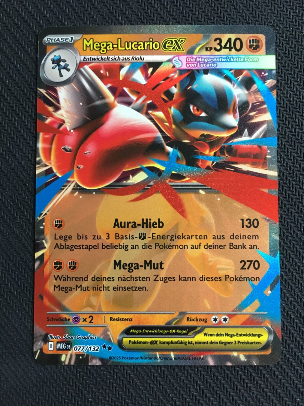 Pokémon Carte collezionabili: Mega Lucario ex - Mega-Entwicklung - MEG 077 - DE – Nuovo (secondo la descrizione) da St.Gallen venduto da Punktchen01