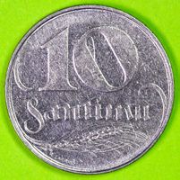 1922 /  LETTLAND / 10 CENTIMES - MÜNZE / SEHR GUT ERHALTEN !