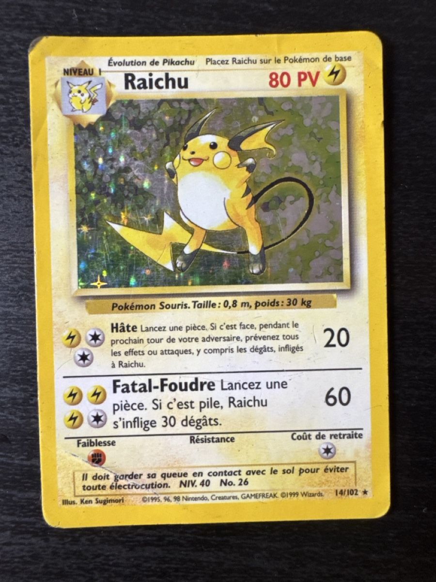 Pokémon Sammelbilder & Trading cards: Raichu base set 2 FR 14/102 holo – Gebraucht aus Belprahon von Rob_ain