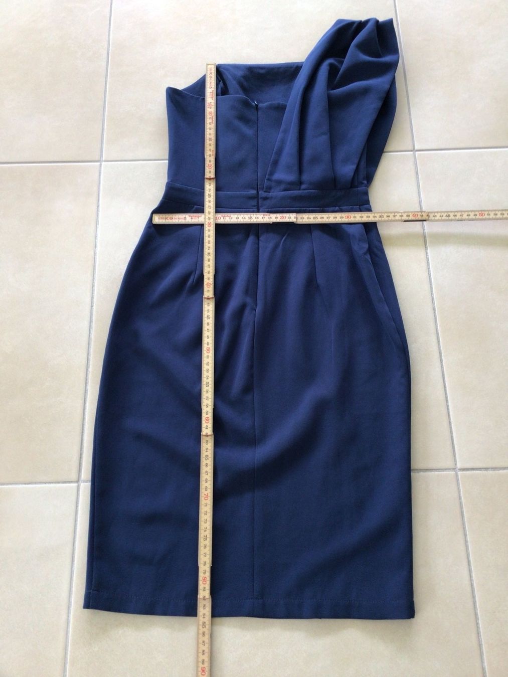 Vestiti: Elegantes Kleid, One-Shoulder, dunkelblau, Gr. S – Usato da Frauenfeld venduto da Stehojen 4