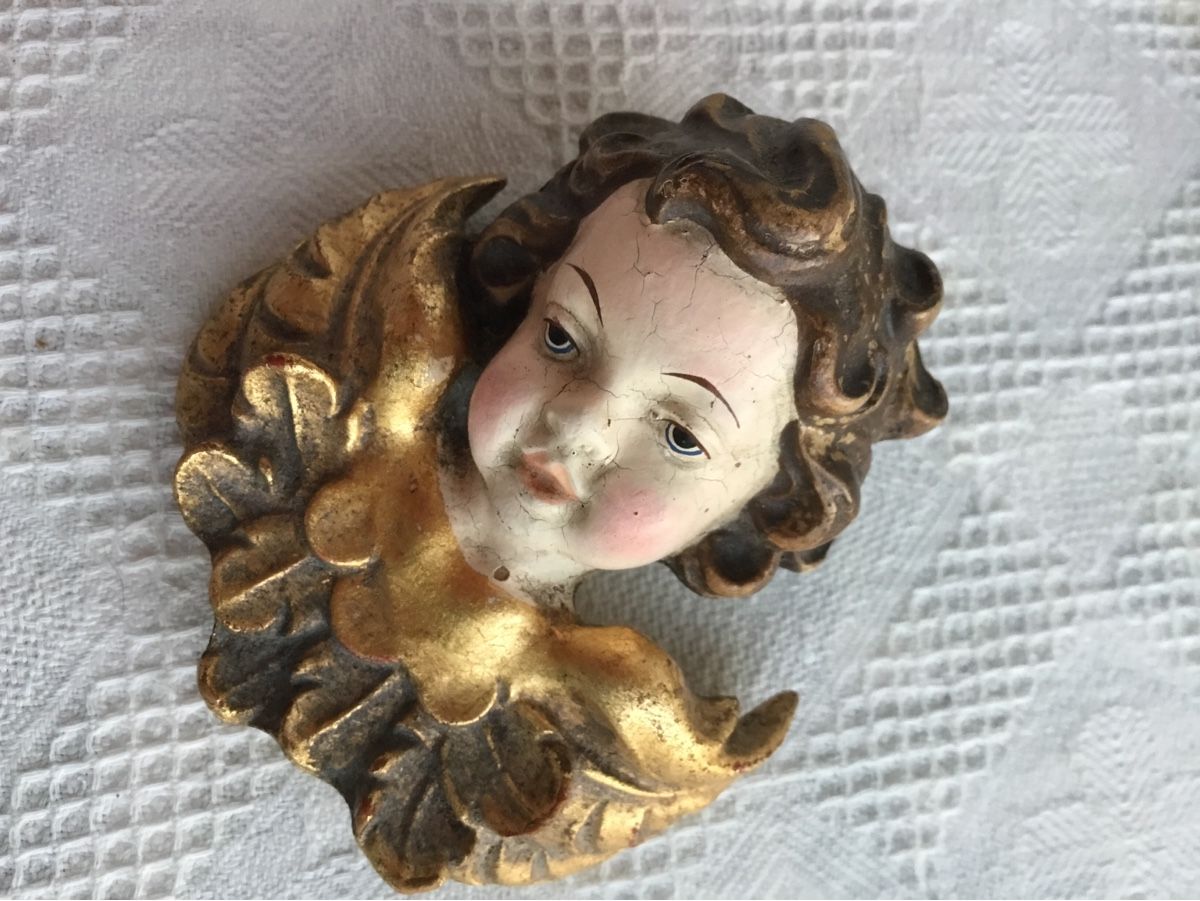 Statuette: 3 alte Engel aus Holz – Usato da St. Gallen venduto da chamilla 5