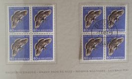 1951, Geschenkheft Pro Juventute ET, im 4-Block Kt. 320.-++