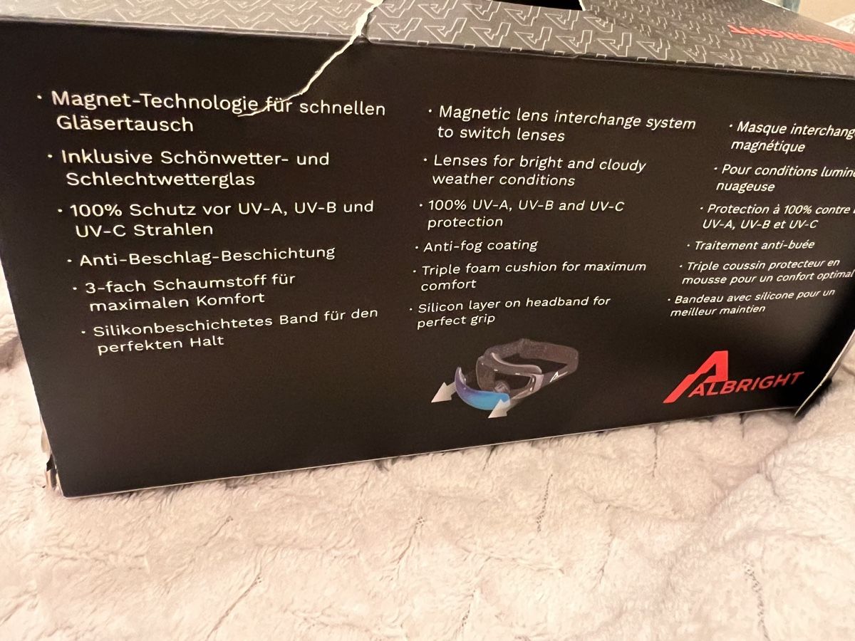 Sci: Albright Skibrille – Nuovo e nell'imballaggio originale da Zürich venduto da ann_qyk6 2