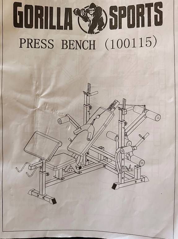 Hometrainer: Gorilla Press Bench Kraftstation inkl. Gewichte – Usato da Zürich venduto da mic_v7zw