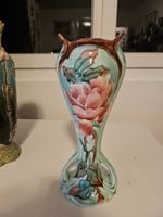 Antike Jugendstil Vase, Majolika Um 1900