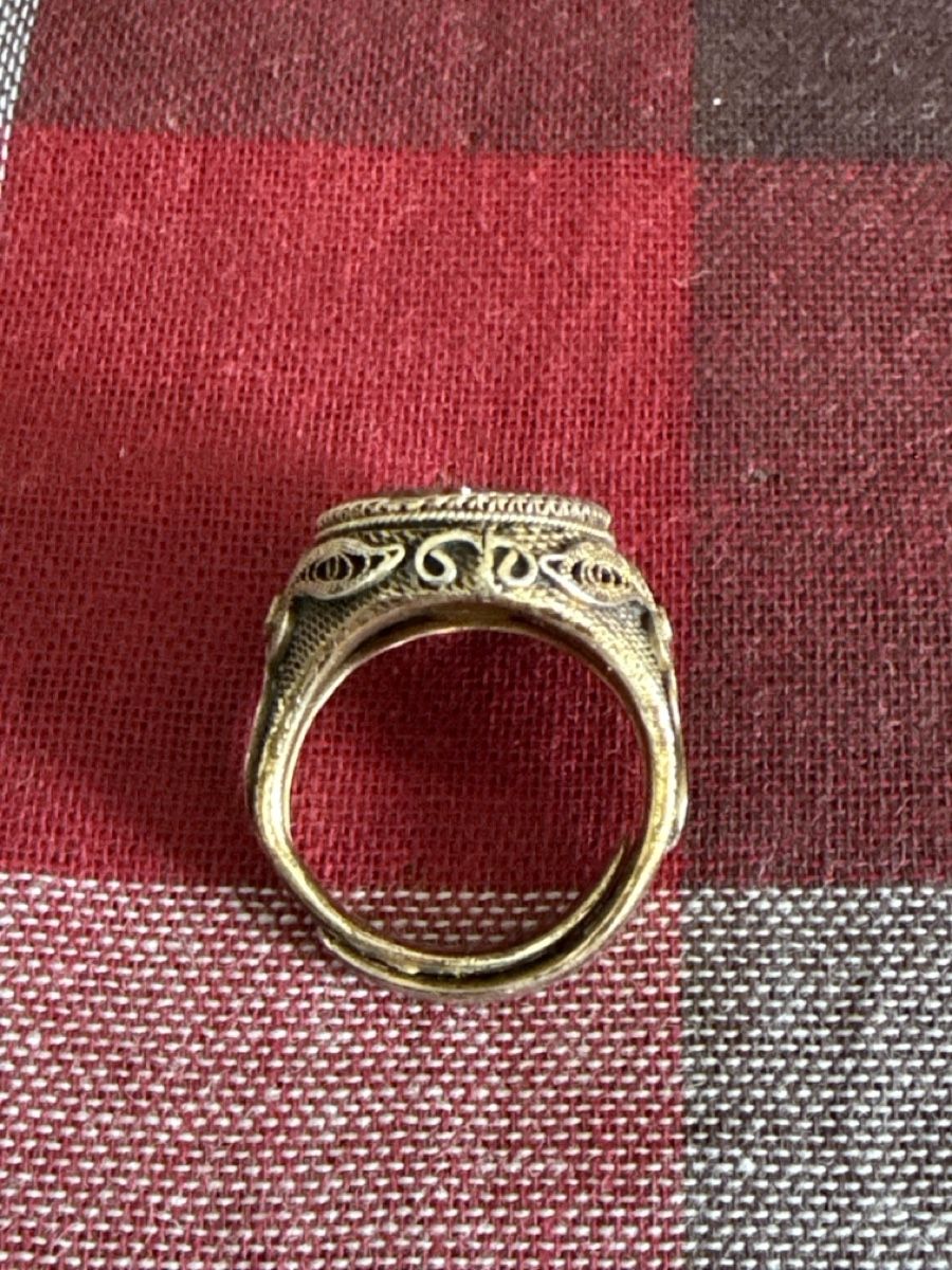Anelli: Silberner Ring mit rotem Stein, größenverstellbar – Usato da Zürich venduto da sha_vw65 4